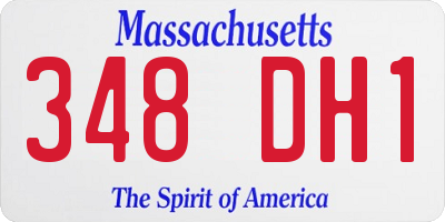 MA license plate 348DH1