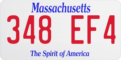 MA license plate 348EF4