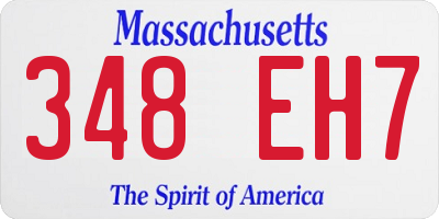 MA license plate 348EH7