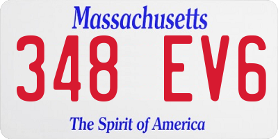 MA license plate 348EV6