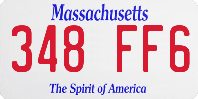 MA license plate 348FF6