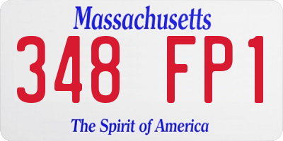 MA license plate 348FP1