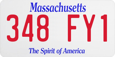 MA license plate 348FY1