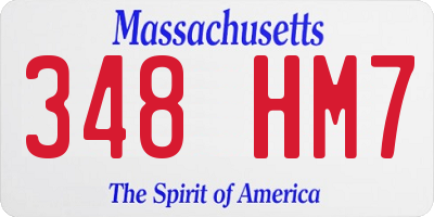 MA license plate 348HM7