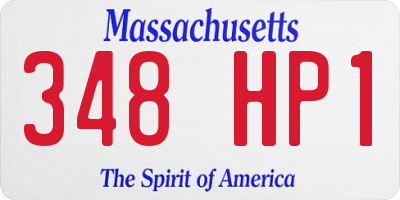 MA license plate 348HP1