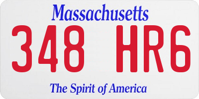 MA license plate 348HR6