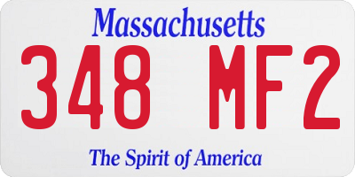 MA license plate 348MF2