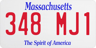 MA license plate 348MJ1