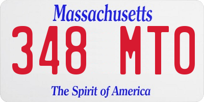 MA license plate 348MT0