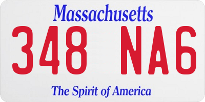 MA license plate 348NA6