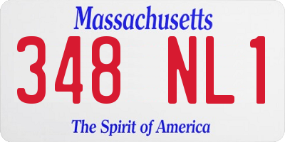 MA license plate 348NL1