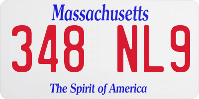 MA license plate 348NL9
