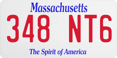 MA license plate 348NT6