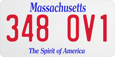 MA license plate 348OV1