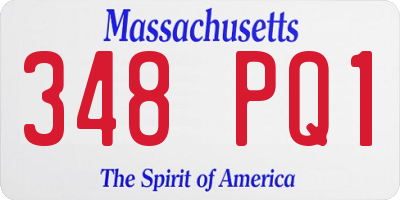 MA license plate 348PQ1