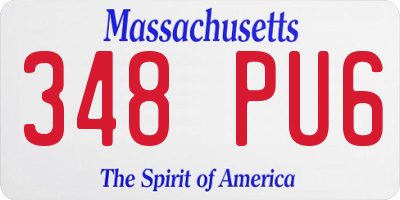 MA license plate 348PU6