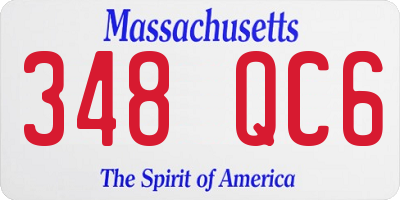 MA license plate 348QC6