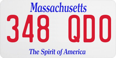 MA license plate 348QD0