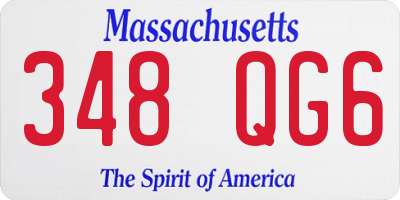 MA license plate 348QG6
