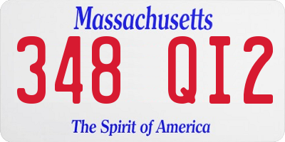 MA license plate 348QI2