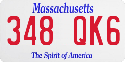 MA license plate 348QK6