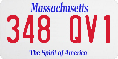 MA license plate 348QV1