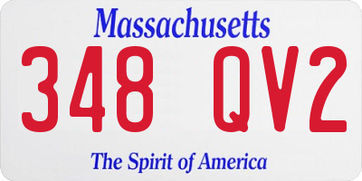 MA license plate 348QV2