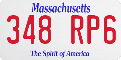 MA license plate 348RP6
