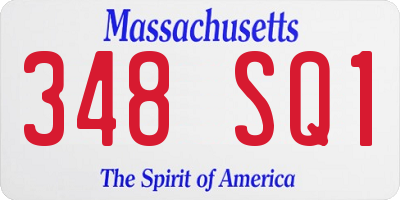 MA license plate 348SQ1