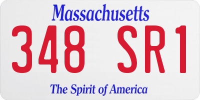 MA license plate 348SR1