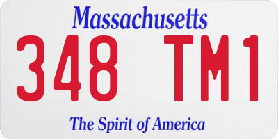 MA license plate 348TM1