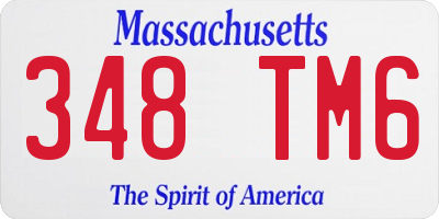MA license plate 348TM6