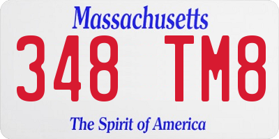 MA license plate 348TM8