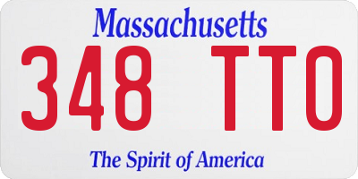 MA license plate 348TT0