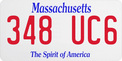 MA license plate 348UC6