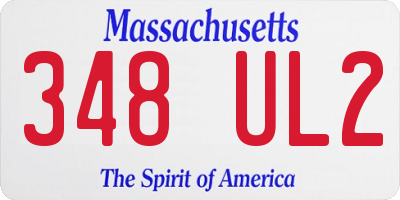MA license plate 348UL2