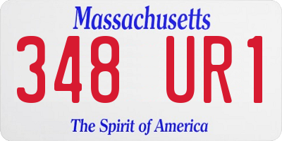 MA license plate 348UR1