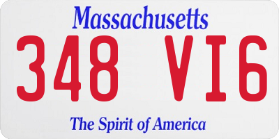 MA license plate 348VI6
