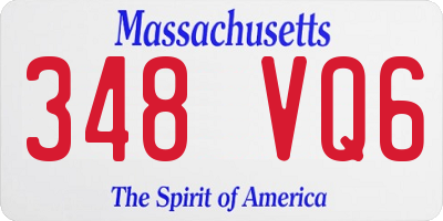 MA license plate 348VQ6