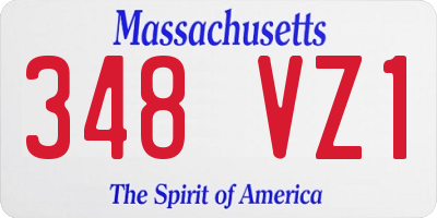 MA license plate 348VZ1