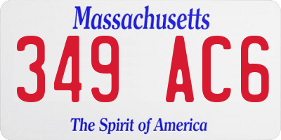 MA license plate 349AC6