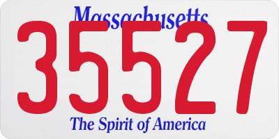 MA license plate 35527