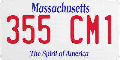 MA license plate 355CM1