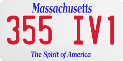 MA license plate 355IV1