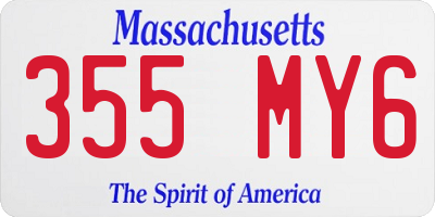 MA license plate 355MY6