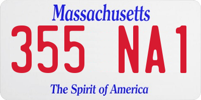 MA license plate 355NA1