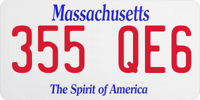 MA license plate 355QE6
