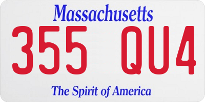 MA license plate 355QU4