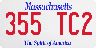 MA license plate 355TC2