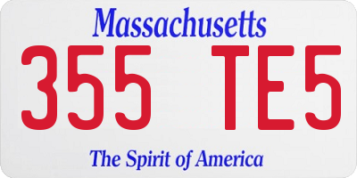 MA license plate 355TE5